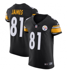 Men's Nike Pittsburgh Steelers #81 Jesse James Black Team Color Vapor Untouchable Elite Player NFL Jersey