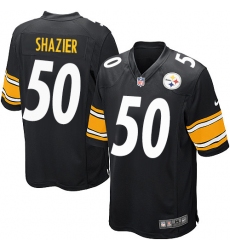Men's Nike Pittsburgh Steelers #50 Ryan Shazier Game Black Team Color NFL Jersey