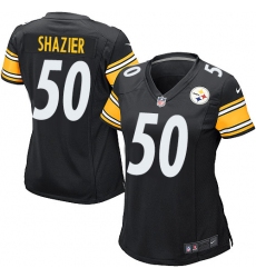 Women's Nike Pittsburgh Steelers #50 Ryan Shazier Game Black Team Color NFL Jersey