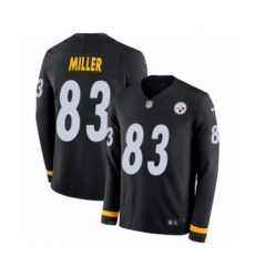 Men's Nike Pittsburgh Steelers #83 Heath Miller Limited Black Therma Long Sleeve NFL Jersey