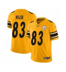 Men's Pittsburgh Steelers #83 Heath Miller Limited Gold Inverted Legend Football Jersey
