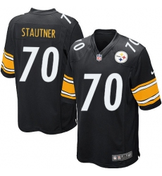 Men's Nike Pittsburgh Steelers #70 Ernie Stautner Game Black Team Color NFL Jersey
