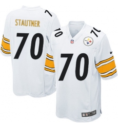 Men's Nike Pittsburgh Steelers #70 Ernie Stautner Game White NFL Jersey