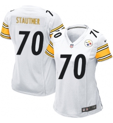 Women's Nike Pittsburgh Steelers #70 Ernie Stautner Game White NFL Jersey