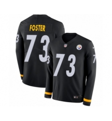 Men's Nike Pittsburgh Steelers #73 Ramon Foster Limited Black Therma Long Sleeve NFL Jersey