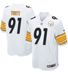 Men's Nike Pittsburgh Steelers #91 Stephon Tuitt Game White NFL Jersey