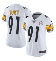 Women's Nike Pittsburgh Steelers #91 Stephon Tuitt Elite White NFL Jersey