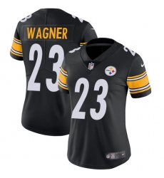 Women's Nike Pittsburgh Steelers #23 Mike Wagner Black Team Color Vapor Untouchable Limited Player NFL Jersey