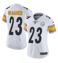Women's Nike Pittsburgh Steelers #23 Mike Wagner Elite White NFL Jersey