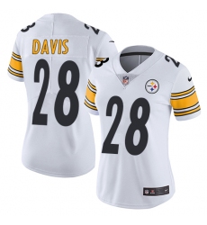 Women's Nike Pittsburgh Steelers #28 Sean Davis Elite White NFL Jersey
