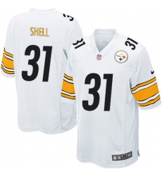 Men's Nike Pittsburgh Steelers #31 Donnie Shell Game White NFL Jersey