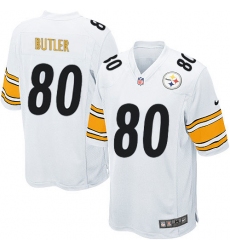 Men's Nike Pittsburgh Steelers #80 Jack Butler Game White NFL Jersey