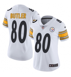 Women's Nike Pittsburgh Steelers #80 Jack Butler Elite White NFL Jersey