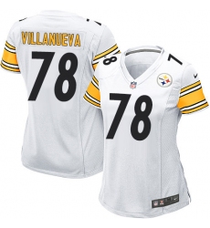 Women's Nike Pittsburgh Steelers #78 Alejandro Villanueva Game White NFL Jersey