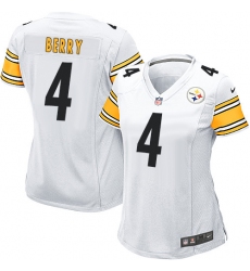 Women's Nike Pittsburgh Steelers #4 Jordan Berry Game White NFL Jersey