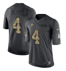 Youth Nike Pittsburgh Steelers #4 Jordan Berry Limited Black 2016 Salute to Service NFL Jersey