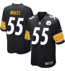 Men's Nike Pittsburgh Steelers #55 Arthur Moats Game Black Team Color NFL Jersey