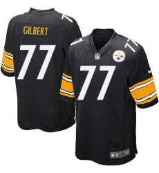 Men's Nike Pittsburgh Steelers #77 Marcus Gilbert Game Black Team Color NFL Jersey