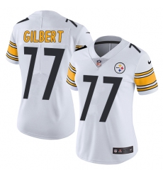 Women's Nike Pittsburgh Steelers #77 Marcus Gilbert Elite White NFL Jersey
