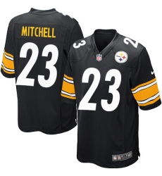 Men's Nike Pittsburgh Steelers #23 Mike Mitchell Game Black Team Color NFL Jersey