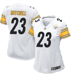 Women's Nike Pittsburgh Steelers #23 Mike Mitchell Game White NFL Jersey