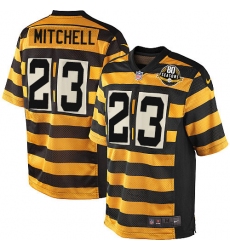 Youth Nike Pittsburgh Steelers #23 Mike Mitchell Elite Yellow/Black Alternate 80TH Anniversary Throwback NFL Jersey