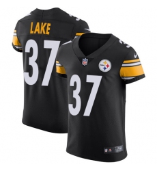 Men's Nike Pittsburgh Steelers #37 Carnell Lake Black Team Color Vapor Untouchable Elite Player NFL Jersey