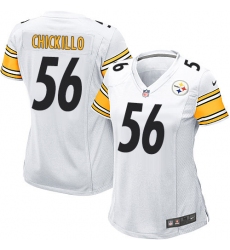 Women's Nike Pittsburgh Steelers #56 Anthony Chickillo Game White NFL Jersey