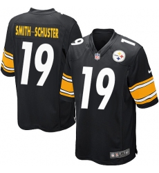 Men's Nike Pittsburgh Steelers #19 JuJu Smith-Schuster Game Black Team Color NFL Jersey