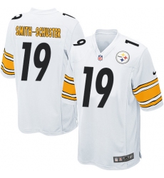 Men's Nike Pittsburgh Steelers #19 JuJu Smith-Schuster Game White NFL Jersey
