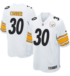 Men's Nike Pittsburgh Steelers #30 James Conner Game White NFL Jersey
