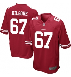 Men's Nike San Francisco 49ers #67 Daniel Kilgore Game Red Team Color NFL Jersey