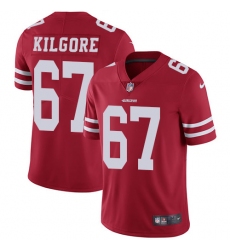 Youth Nike San Francisco 49ers #67 Daniel Kilgore Elite Red Team Color NFL Jersey
