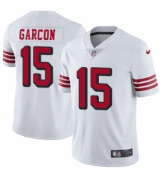 Men's Nike San Francisco 49ers #15 Pierre Garcon Elite White Rush Vapor Untouchable NFL Jersey