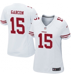 Women's Nike San Francisco 49ers #15 Pierre Garcon Game White NFL Jersey