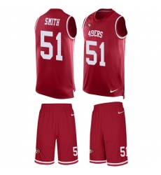 Men's Nike San Francisco 49ers #51 Malcolm Smith Limited Red Tank Top Suit NFL Jersey