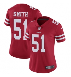 Women's Nike San Francisco 49ers #51 Malcolm Smith Elite Red Team Color NFL Jersey