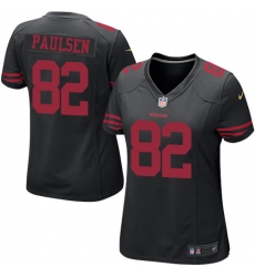 Women's Nike San Francisco 49ers #82 Logan Paulsen Game Black NFL Jersey