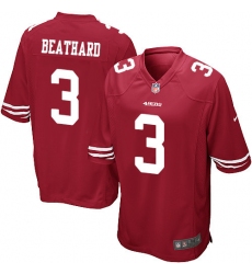 Men's Nike San Francisco 49ers #3 C. J. Beathard Game Red Team Color NFL Jersey