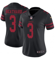 Women's Nike San Francisco 49ers #3 C. J. Beathard Elite Black NFL Jersey