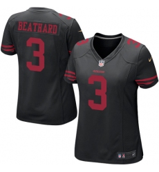 Women's Nike San Francisco 49ers #3 C. J. Beathard Game Black NFL Jersey