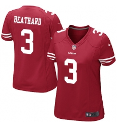 Women's Nike San Francisco 49ers #3 C. J. Beathard Game Red Team Color NFL Jersey