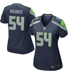 Women's Nike Seattle Seahawks #54 Bobby Wagner Game Steel Blue Team Color NFL Jersey