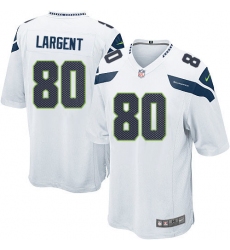 Men's Nike Seattle Seahawks #80 Steve Largent Game White NFL Jersey