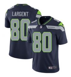 Men's Nike Seattle Seahawks #80 Steve Largent Steel Blue Team Color Vapor Untouchable Limited Player NFL Jersey