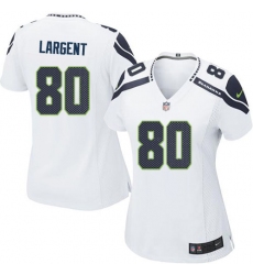 Women's Nike Seattle Seahawks #80 Steve Largent Game White NFL Jersey
