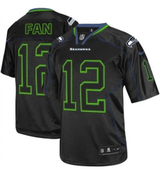 Youth Nike Seattle Seahawks 12th Fan Elite Lights Out Black NFL Jersey