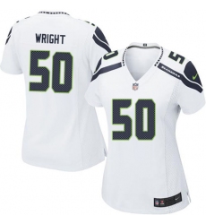 Women's Nike Seattle Seahawks #50 K.J. Wright Game White NFL Jersey