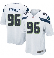 Men's Nike Seattle Seahawks #96 Cortez Kennedy Game White NFL Jersey