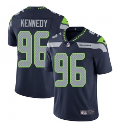 Men's Nike Seattle Seahawks #96 Cortez Kennedy Steel Blue Team Color Vapor Untouchable Limited Player NFL Jersey